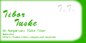 tibor tuske business card