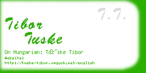 tibor tuske business card